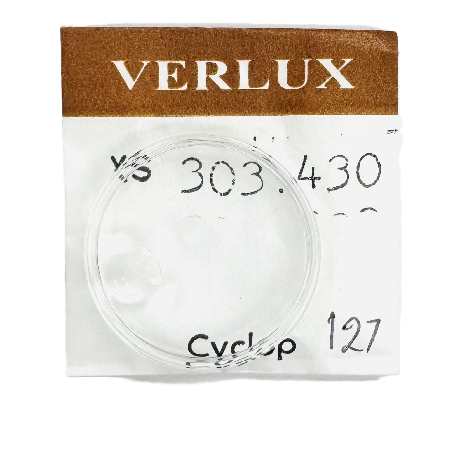 VERLUX Acrylic/Plastics Crystal with CYCLOP 127 for ROLEX Watches, 30.3mm Dia