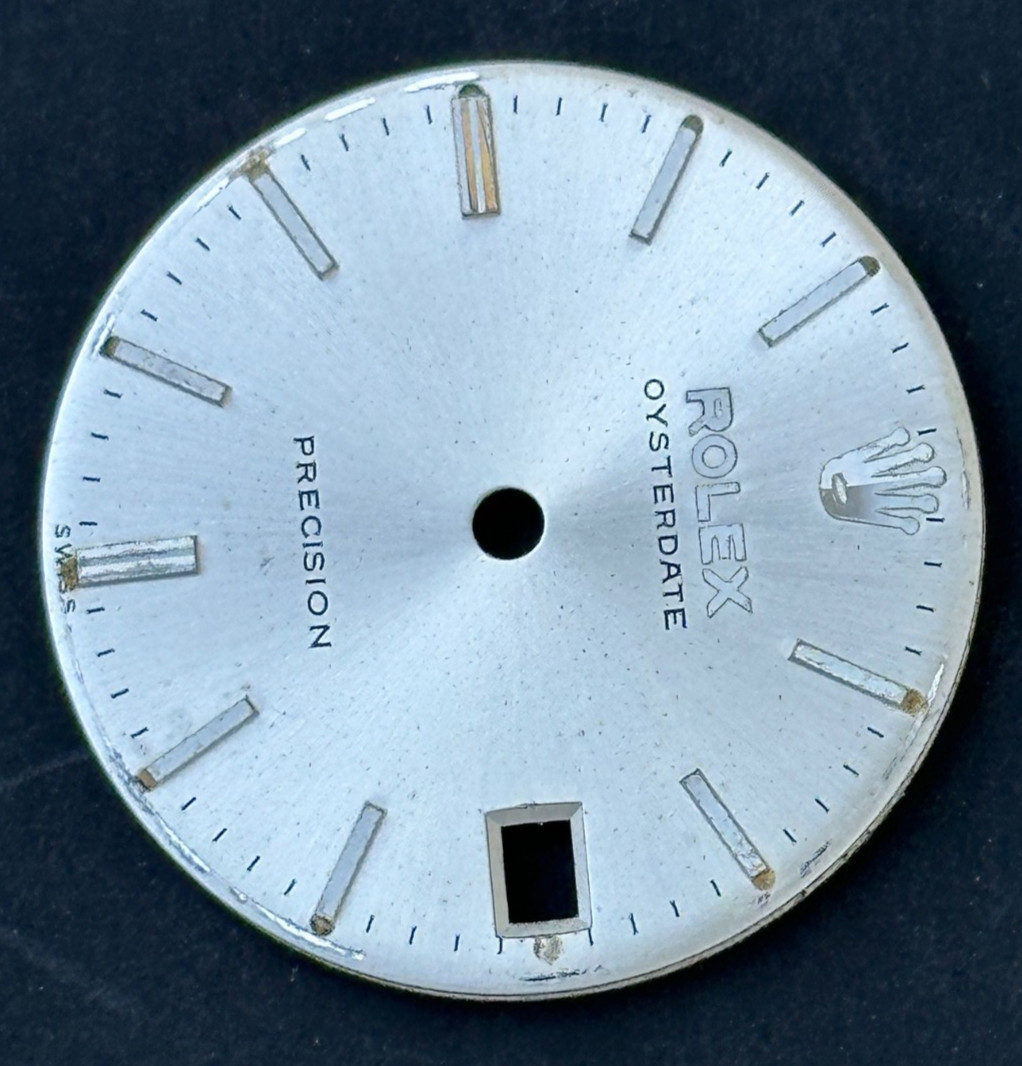 Vintage Rolex Oysterdate Precision Watch Dial For 6466 Swiss Only Dial