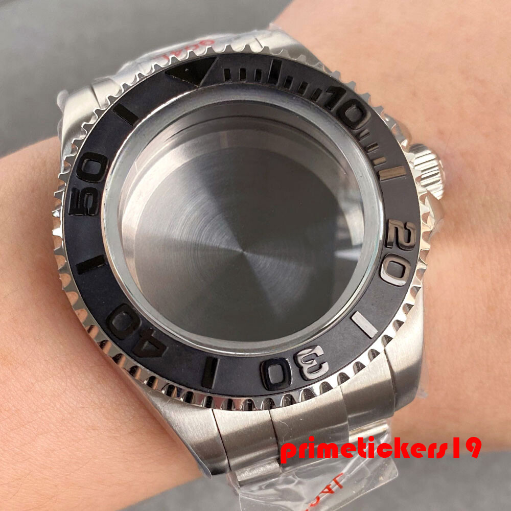 43mm Steel Watch Case Bracelet Sapphire Accessories Fit NH34 NH35 ETA2824 PT5000