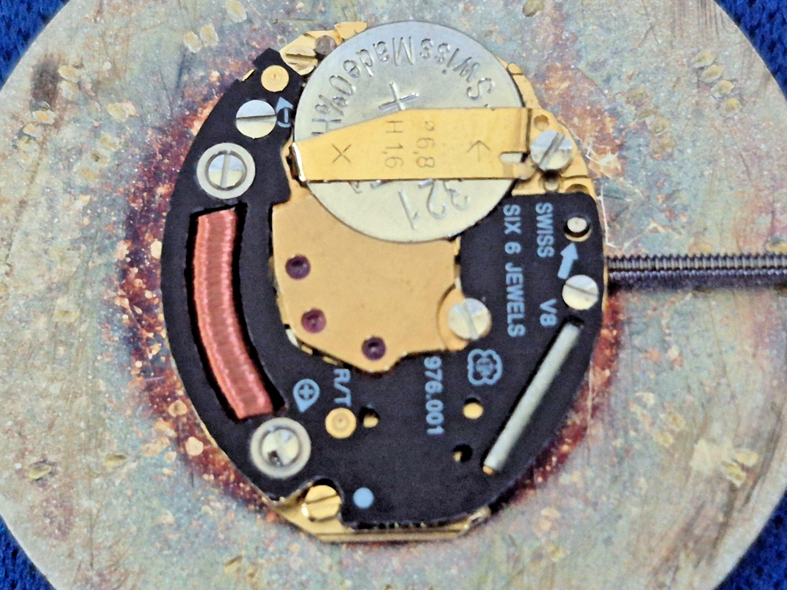 ETA 976.001 Movement Running , Austern Paul, Stem & Hands Fits Many Other Brands
