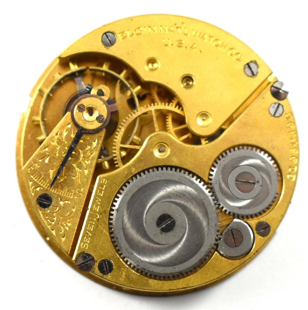 Vintage Elgin Grade 292 16s 7J Hunting Pocket Watch Movement lot.wc