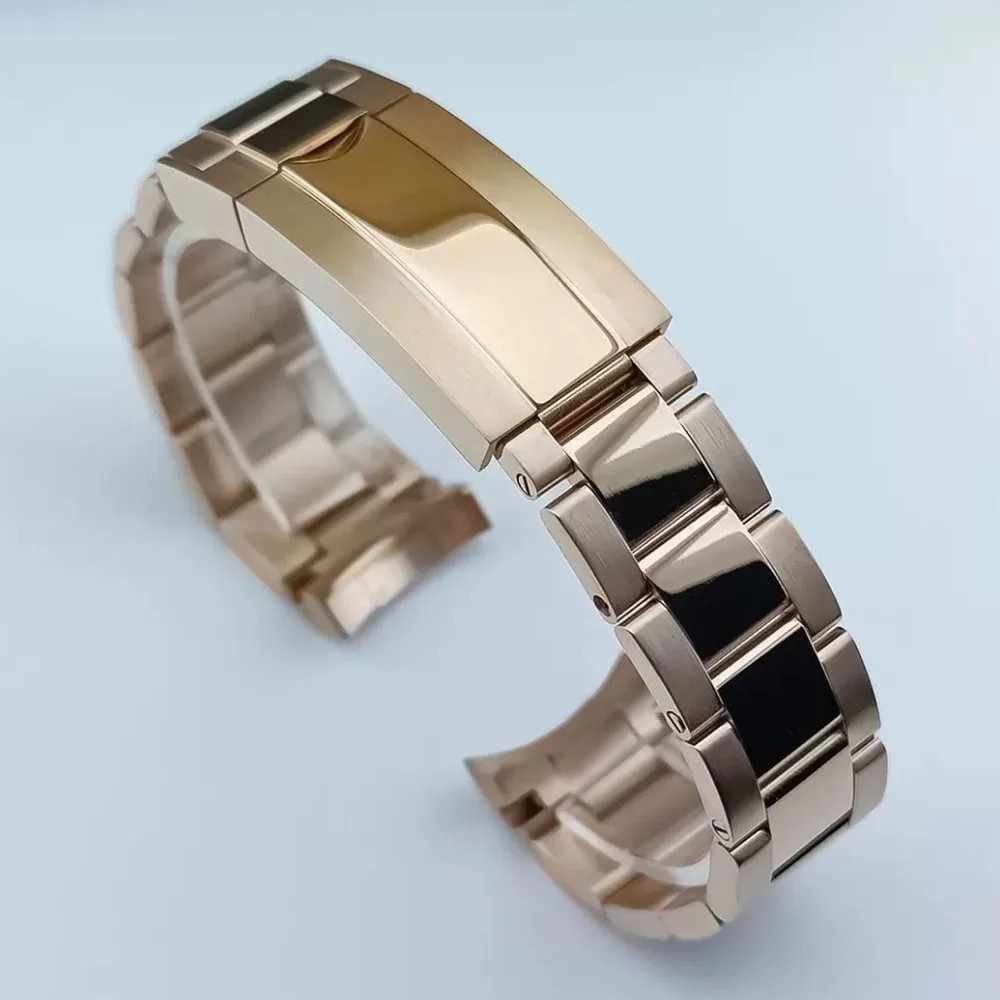 39.3mm VK63 Watch Case Steel Sapphire Crystal Fits 20mm Strap Silver Gold
