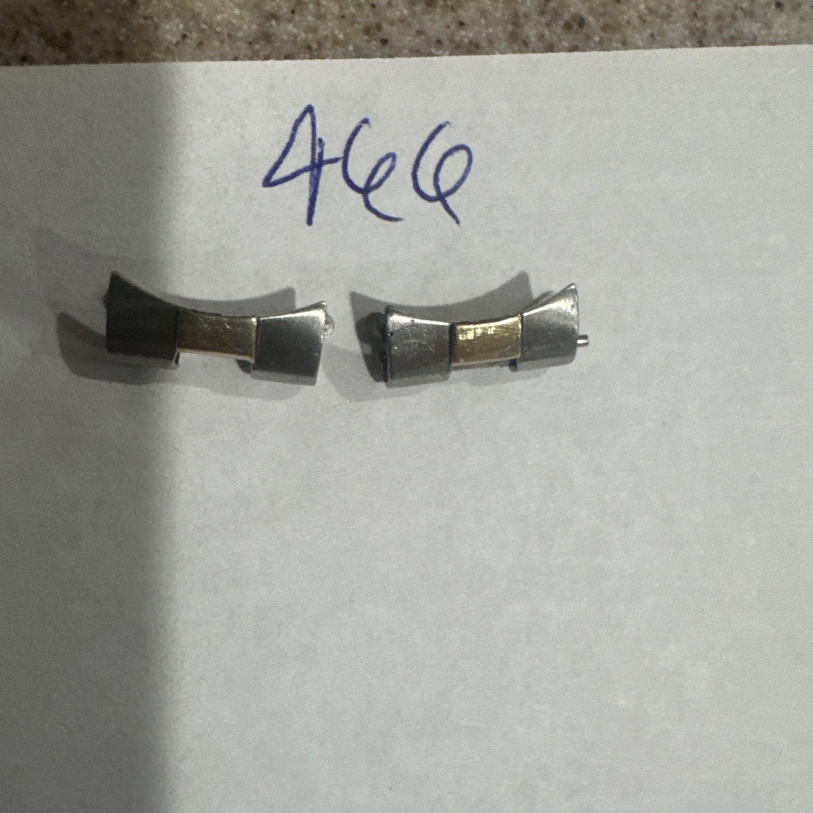 Rolex 466 Factory End links Steel And Gold