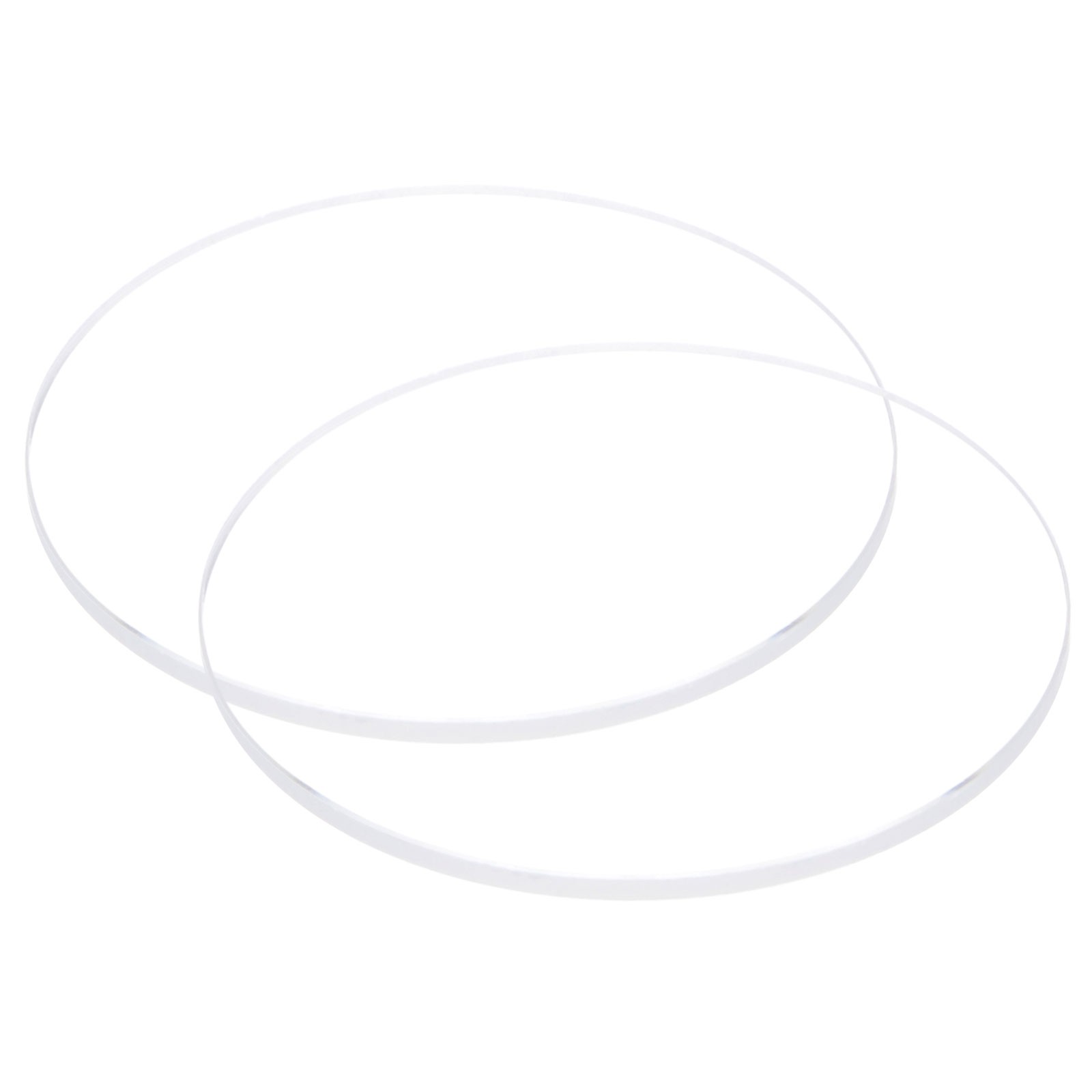 2pcs 34.5mmx2mm High Transmittance Watch Crystal Lens Glass Round Flat Mineral