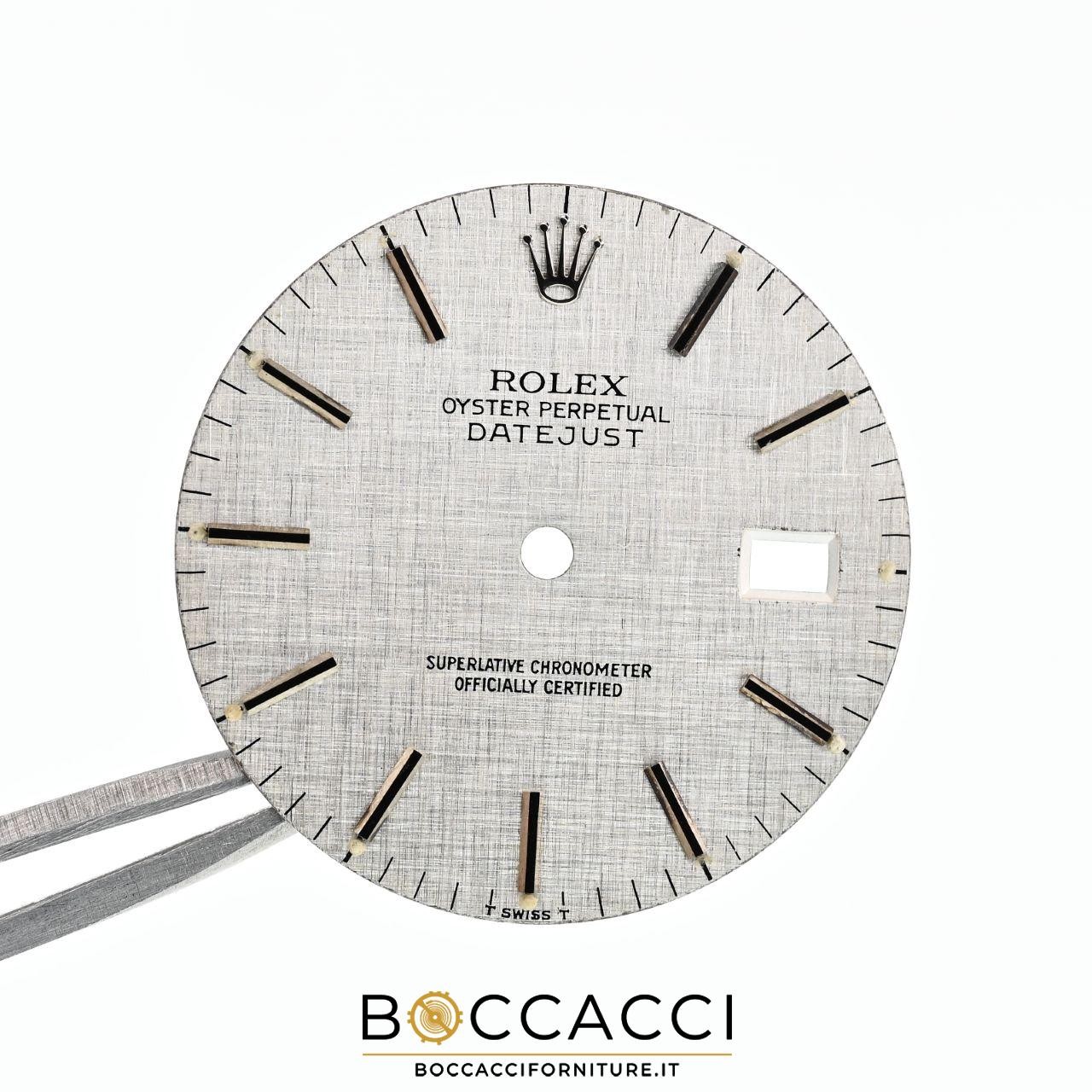 ROLEX Silver Linen Dial for Datejust 36 Ref. 16014 16220 16234 16200 Cal…