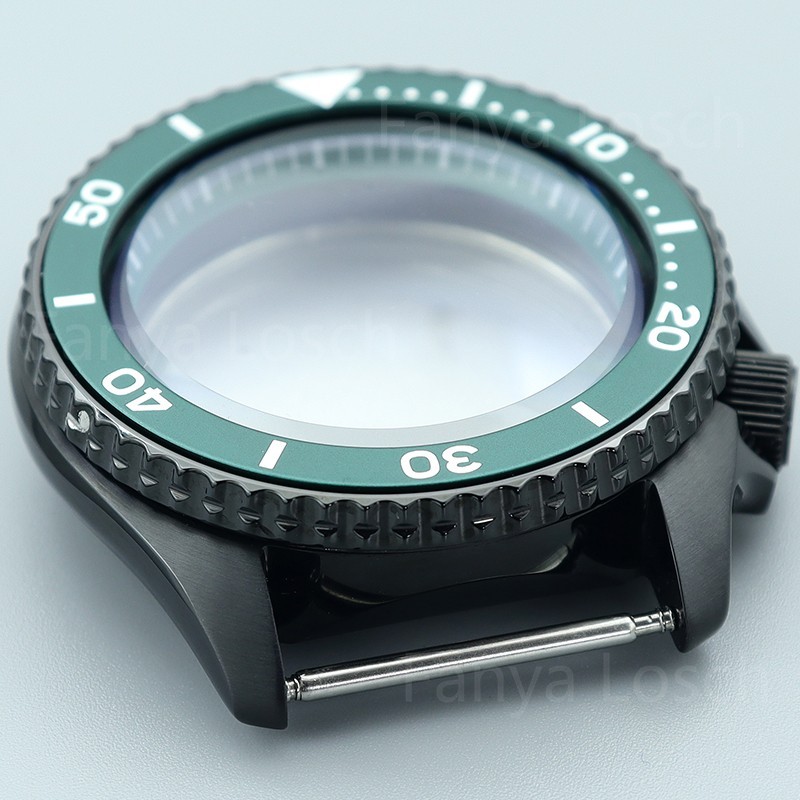 42.5mm Modify SKX007 Mod Black Watch Case Sapphire 10ATM For Seiko NH34 35 36 38