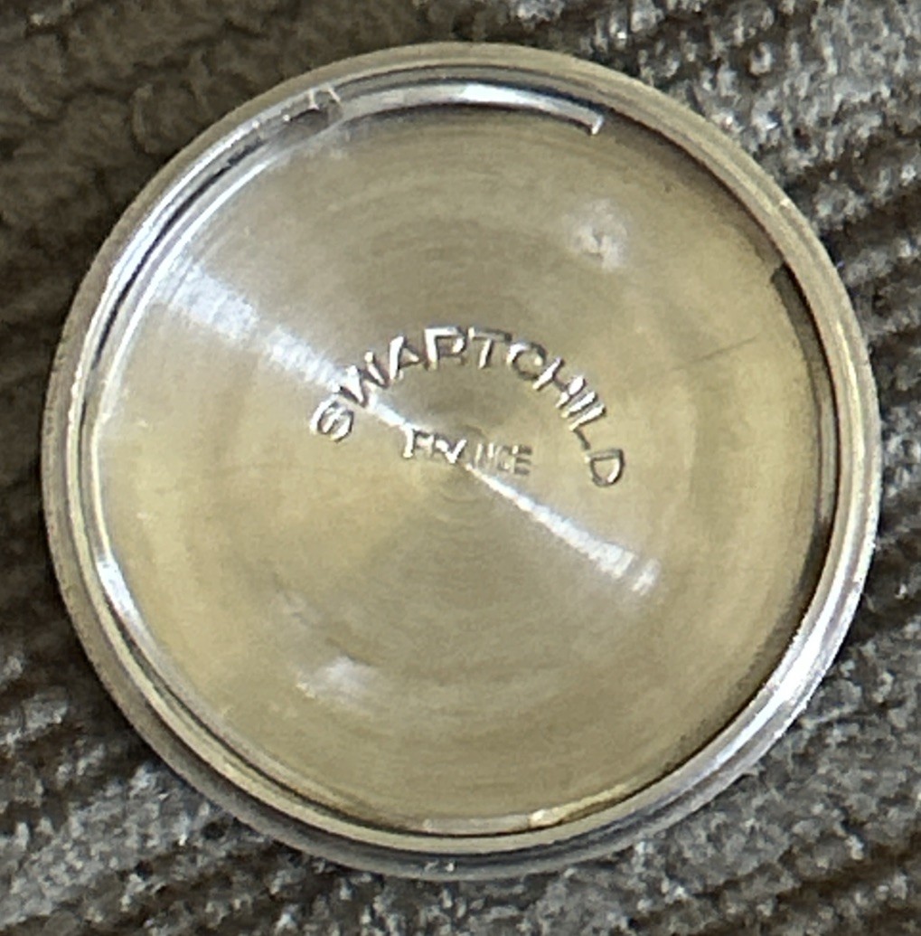 Vintage SWARTCHILD France All Stainless Steel Antimagnetic Watch CASE BACK ONLY