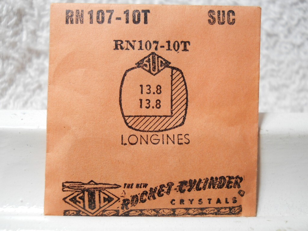 SUC RN107-10T Watch Crystal Fit Longines – 13.8 x 13.8 mm – Replacement / Repair