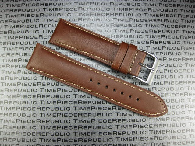New 22 mm Dark Brown CALF LEATHER STRAP I Watch Band for IWC PILOT PORTUGUESE C