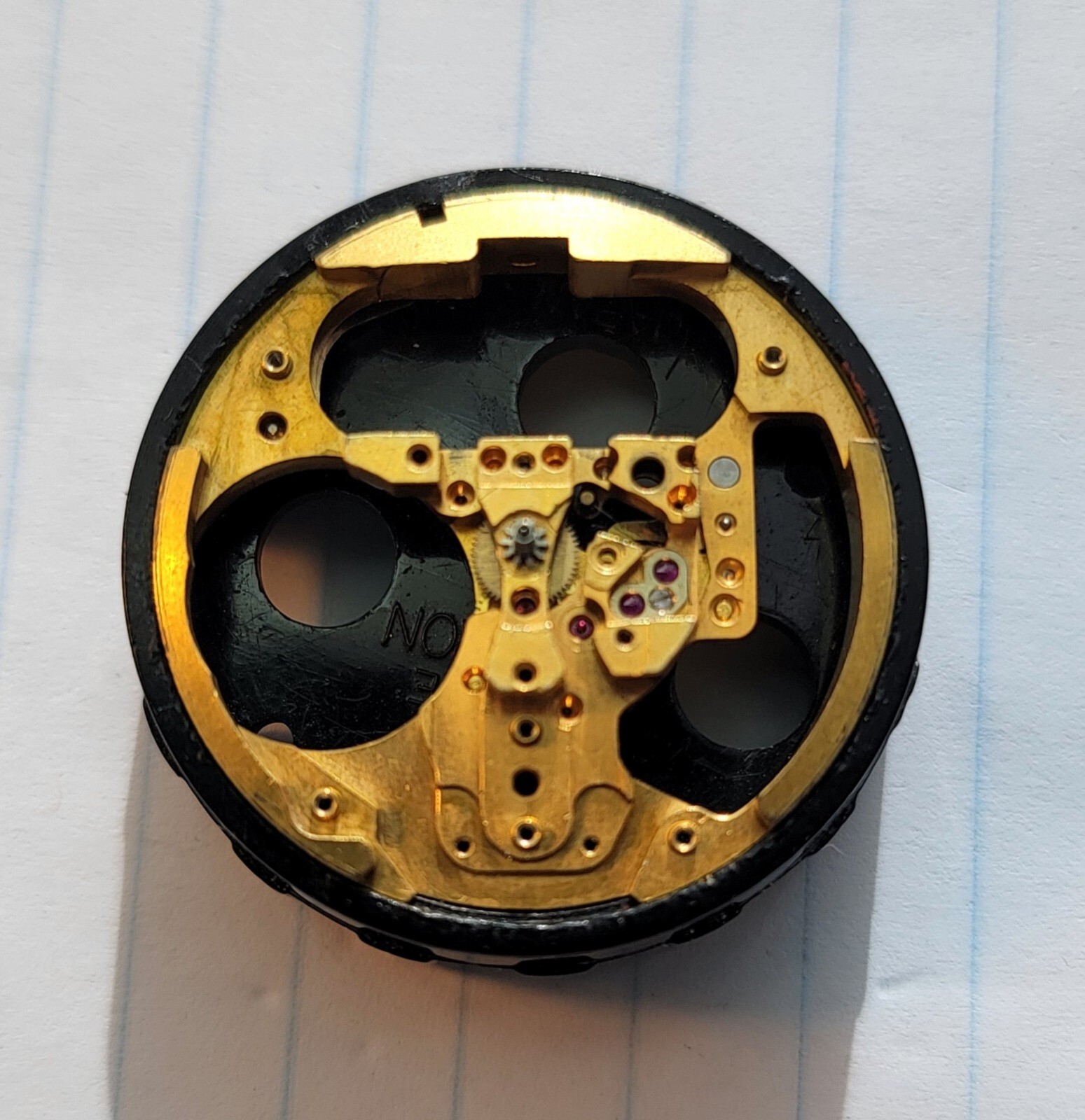 Vintage Bulova Accutron 214 Part 709 Movement Pillar Plate USA N3 1973