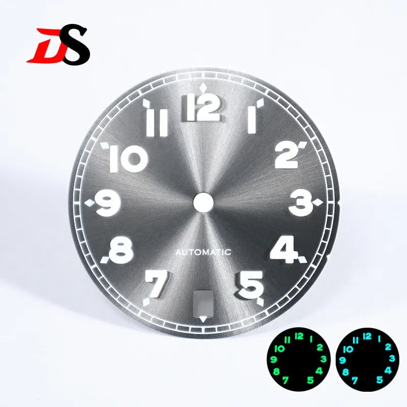 DS NH35 Dial 28.5mm Forerunner BGW9 C3 Black Lume Number Matte Milk white SKX007