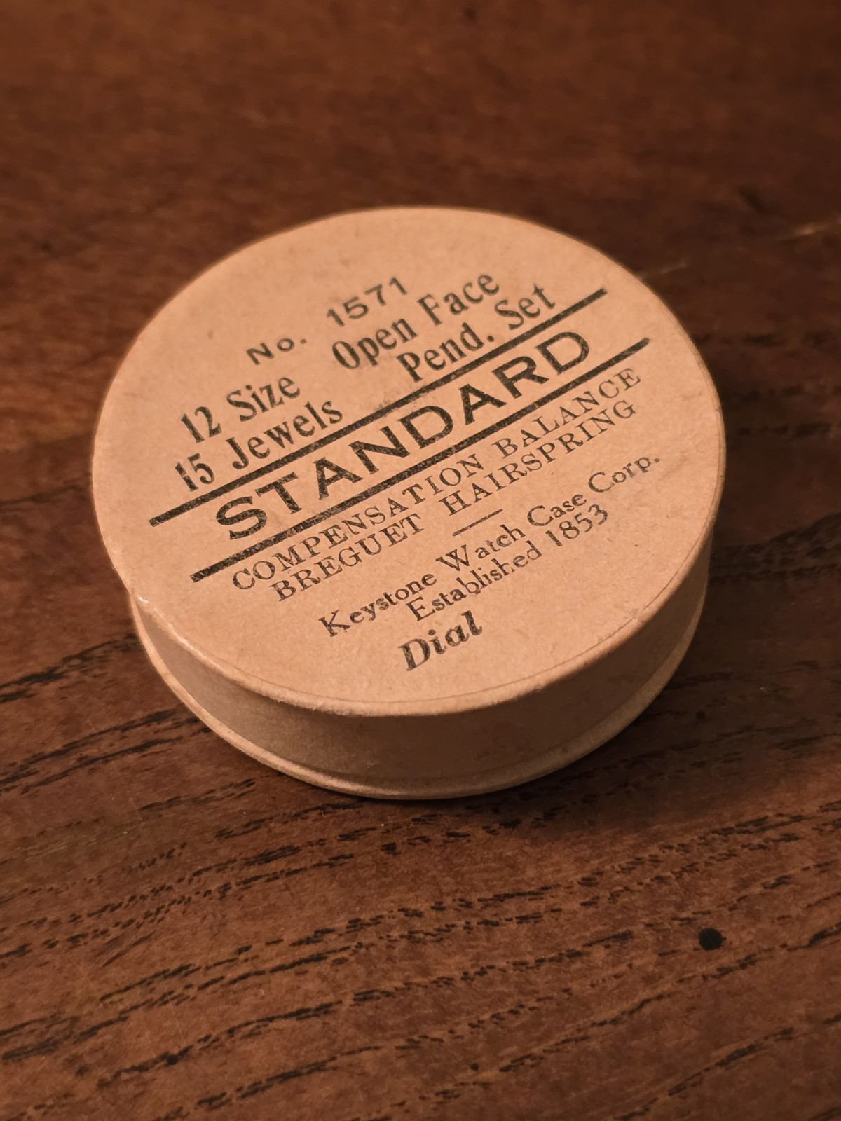 VINTAGE NEW YORK STANDARD WATCH CO. POCKET WATCH MOVEMENT