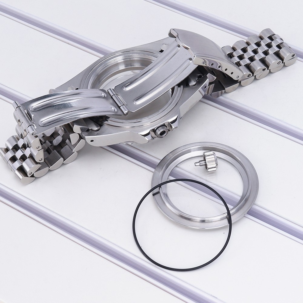 38mm Diver Modify SUB Mod Watch Case Strap Acrylic Glass For Seiko NH34 36 NH38