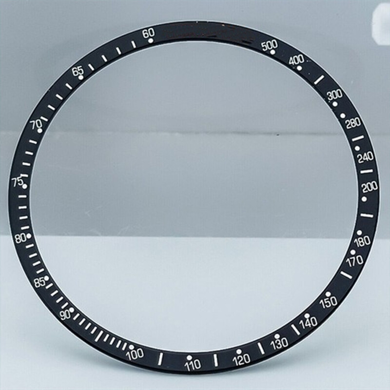 Wholesale Watch Bezel Aluminum Alloy Black Ring+White Font for Omega Speedmaster
