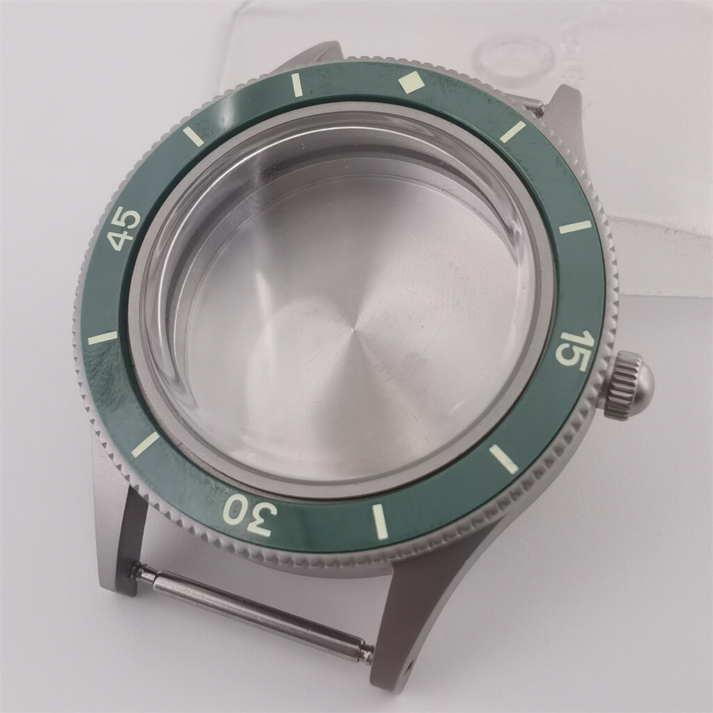 40mm Luminous bezel Frosted brushed Watch Case Fit NH34 NH35 NH36 Movement