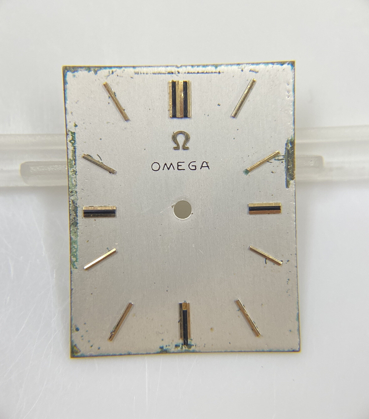 Original Vintage Omega Cal. 620 Silver 19.5mm X 24.5mm Rectangular Watch Dial