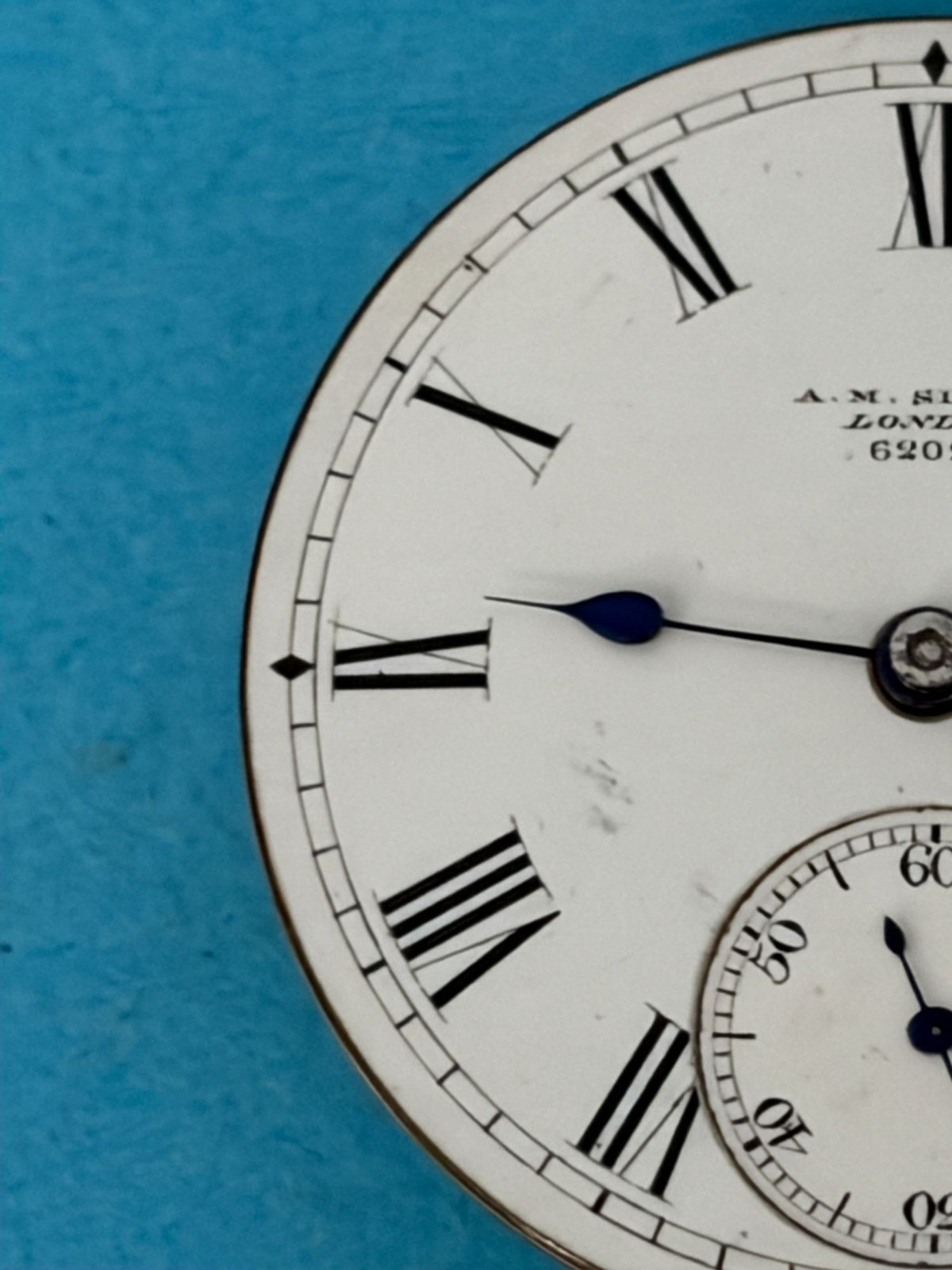 A.M. Silber London 62028 601 Pocket Watch Movement 4 parts / repair