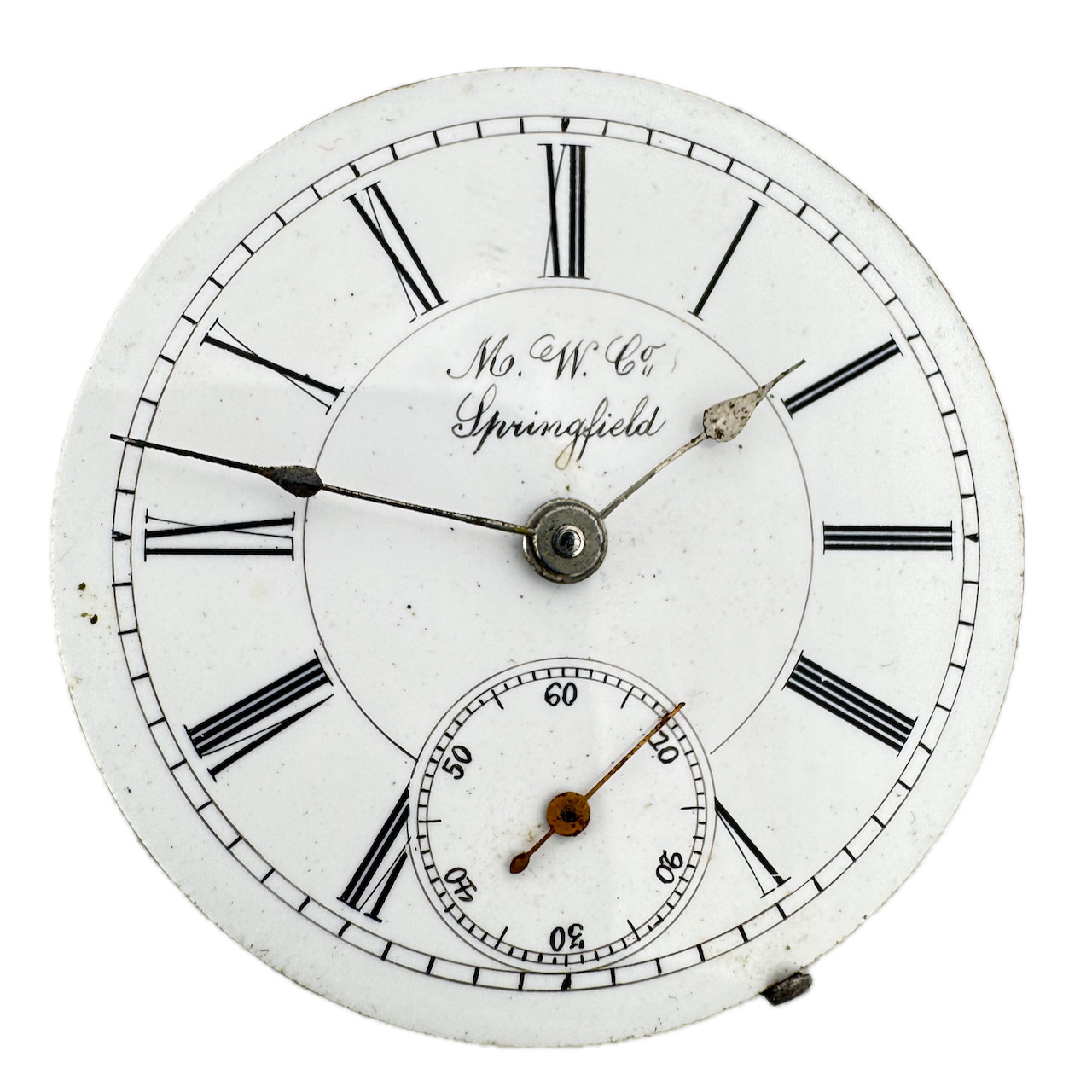 Antique 18s Marvin Watch Co. Mechanical Pocket Watch Movement Springfield Swiss
