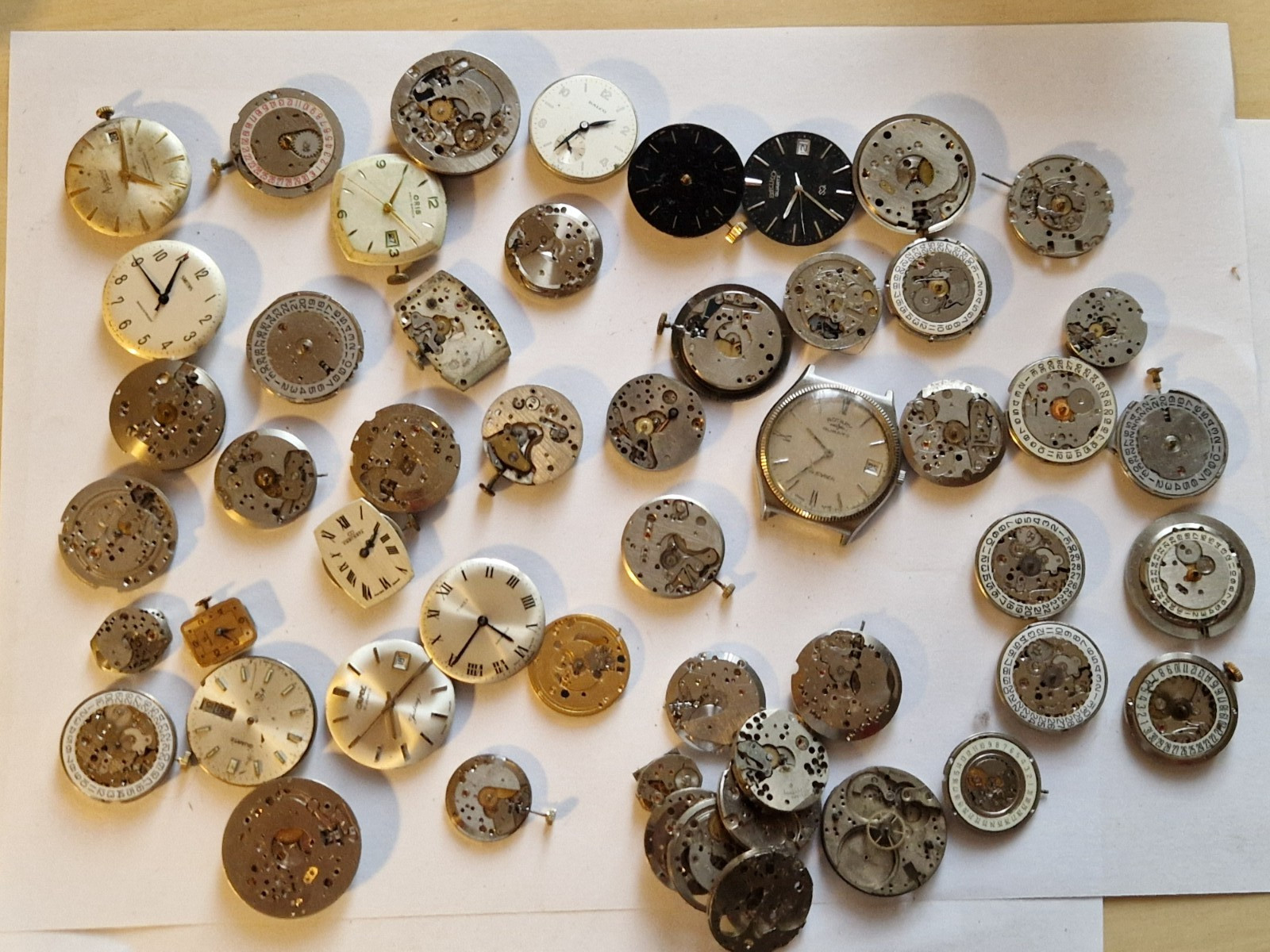 watchmaker movement lot timex rotary Eta Smiths Oris Balco camy mixed