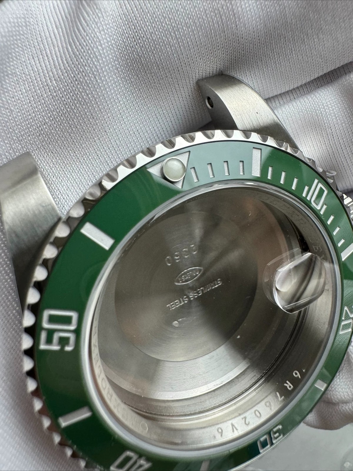 40mm Stainless Steel Watch Case With Band Kit for R Green Black SUB 2824 3135