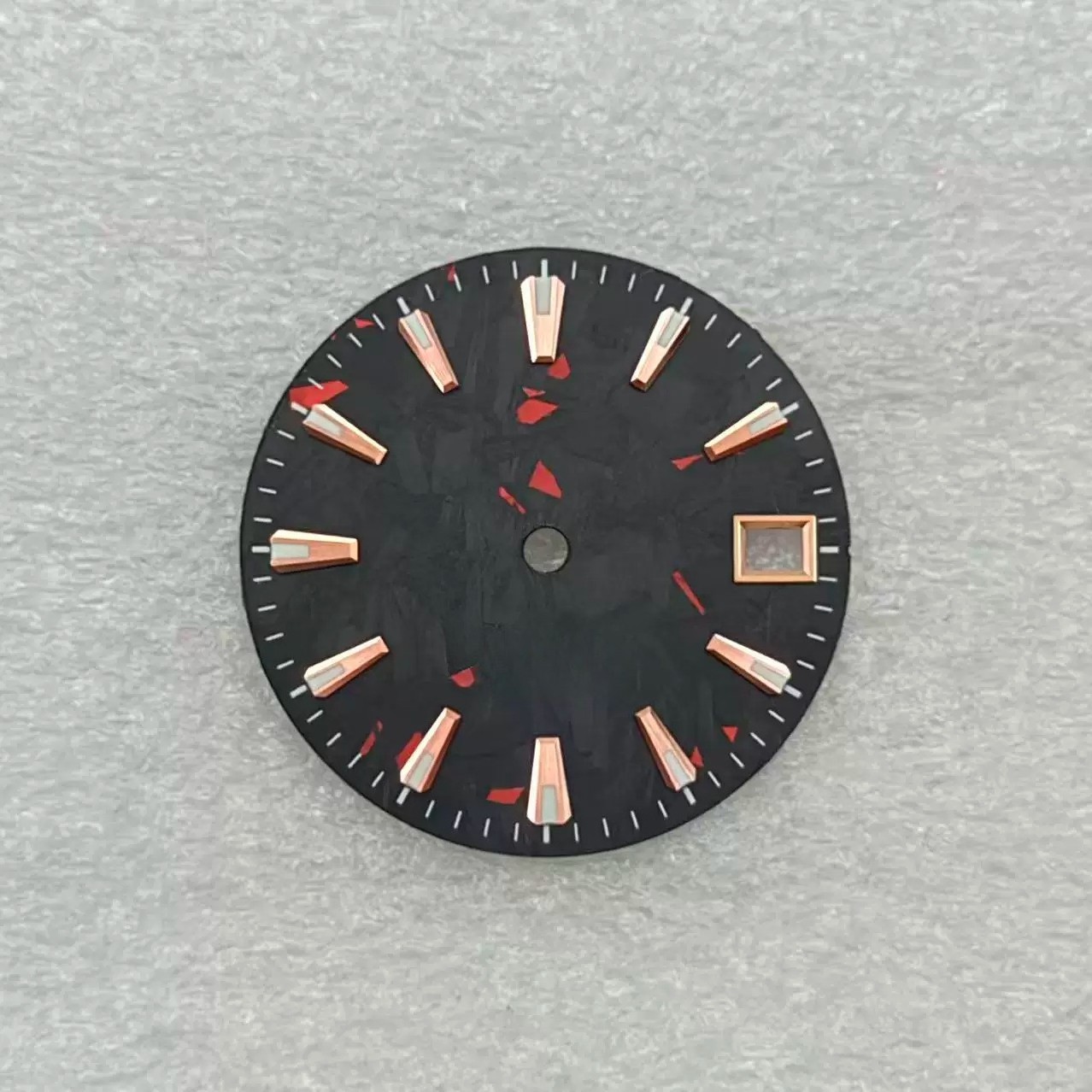 28.5mm Carbon Texture Dial Lume Indices 3H Date Fit Auto Mod Part