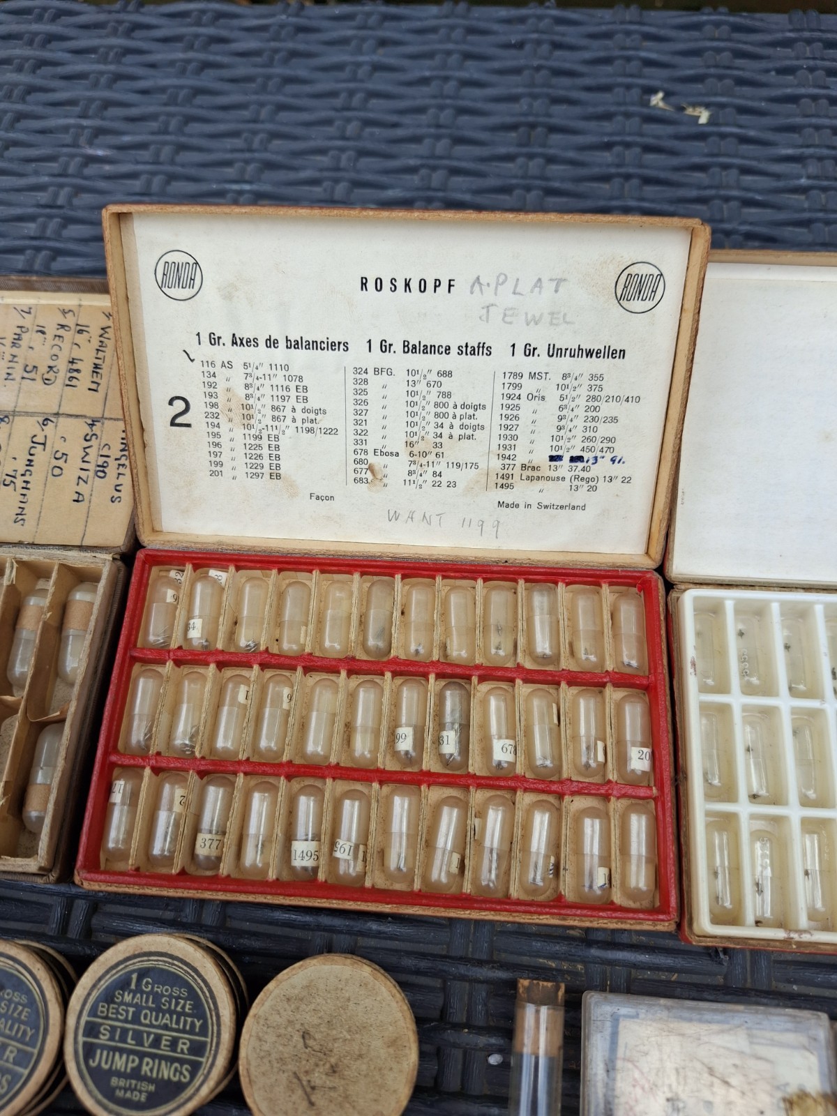 Vintage Watch Parts Joblot Incabloc,swcs,roskopf,ronda New Old Stock Parts