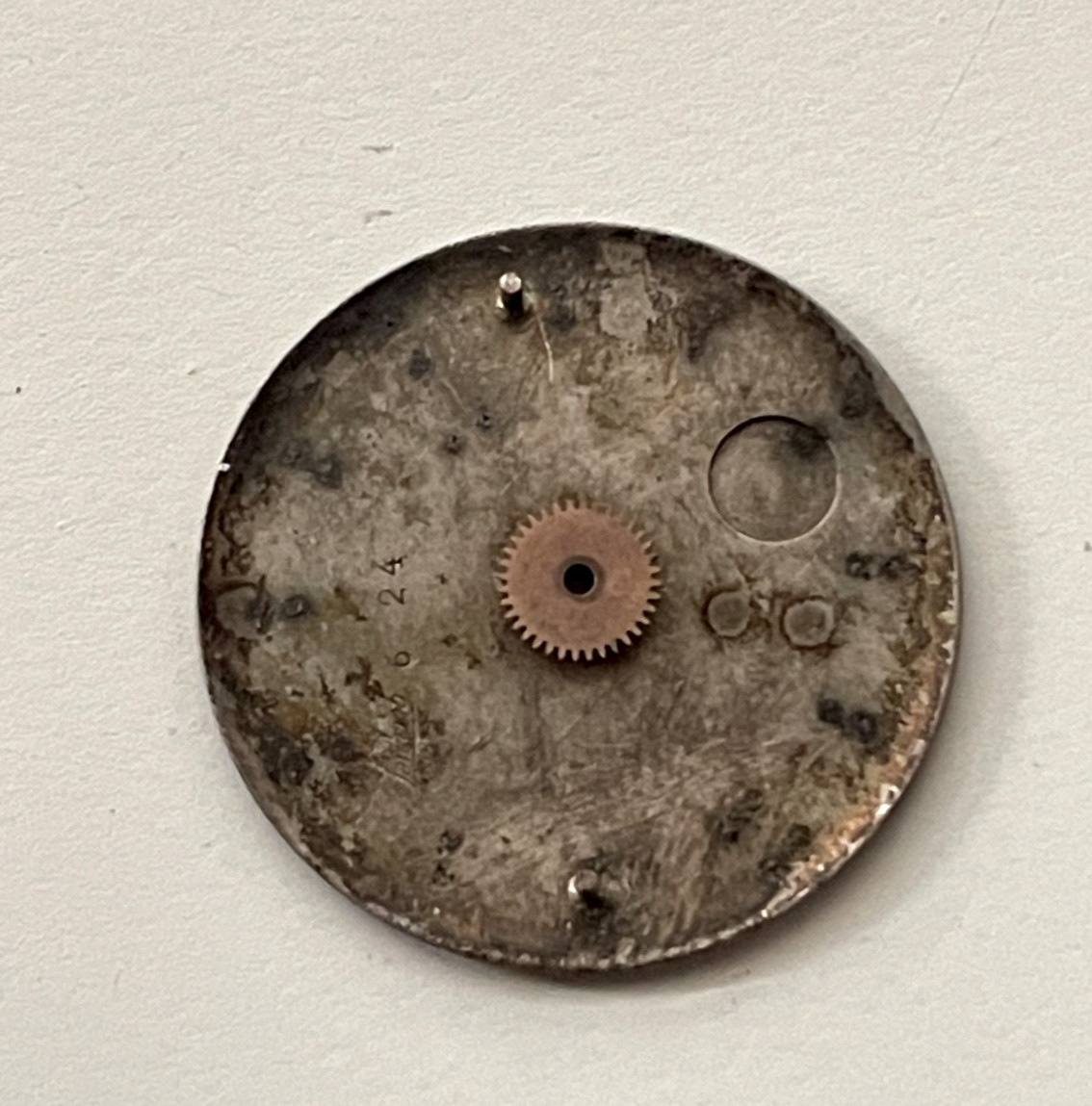 Vintage Omega Watch Dial Lemrich Suisse with Hour Hand 24mm