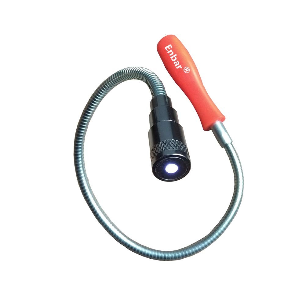 24in Flexible Magnet, Magnetic Pickup Tool with LED Light Magnetic Tool Rod Wand