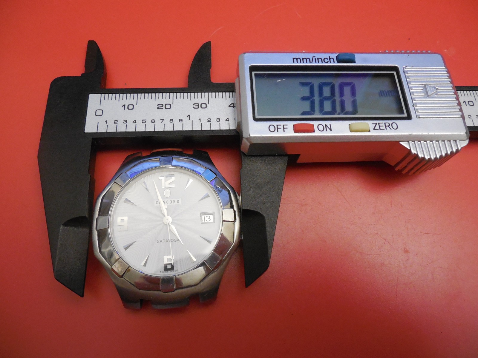 GENUINE CONCORD STEEL SARATOGA STRAP BAND BRACELET 19MM HALF LINK UPDATED MODEL