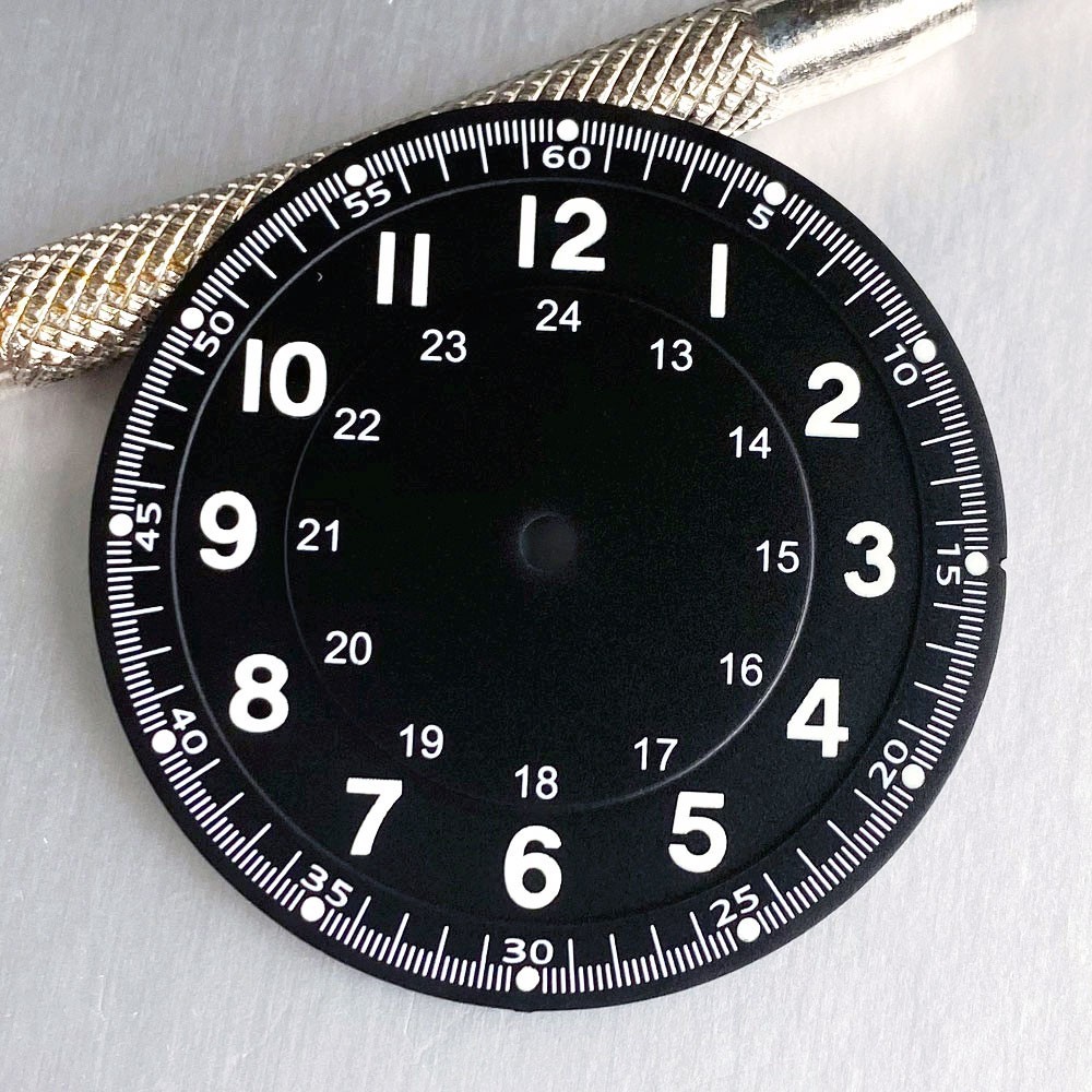 33.5mm Pilot Watch Dial+Hands Luminous Fit NH35 Miyota8215 821A ETA2824 PT5000