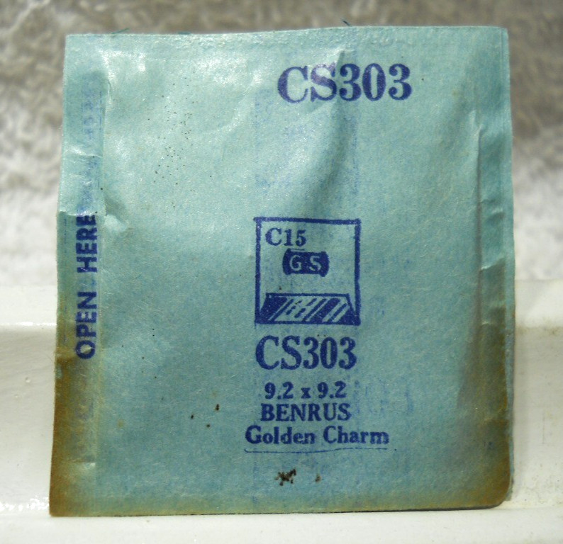 GS CS303 Watch Crystal For Elgin 9306 Benrus Golden Charm – 9.2 x 9.2 mm Repair