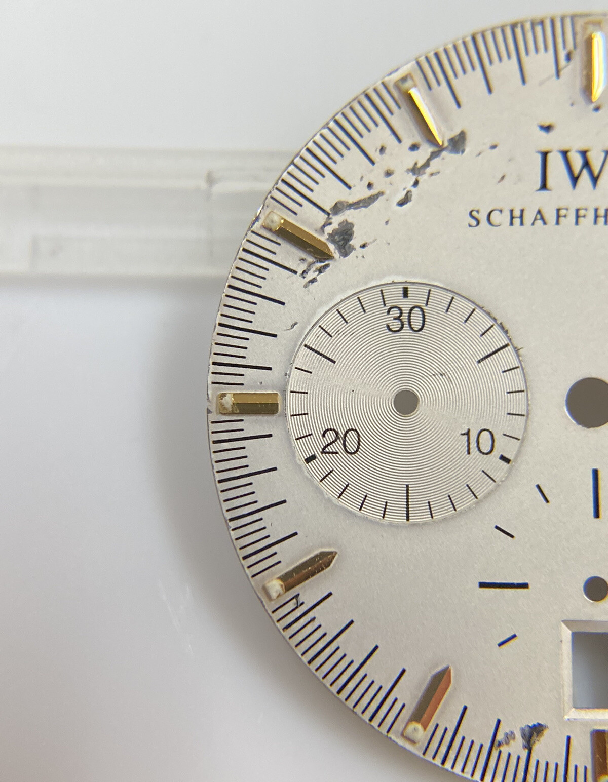 Original IWC Schaffhausen GST Chronograph 3727-03 Silver/Gold 27mm Dial