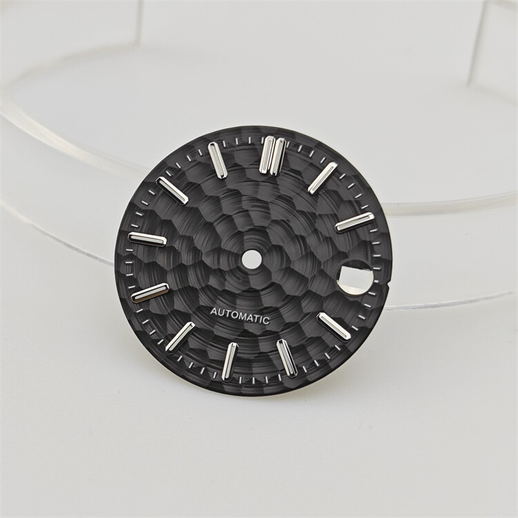28.5mm NH35 Dial Rose/gold/silver Studded Green Luminous for NH35/NH36 Movements