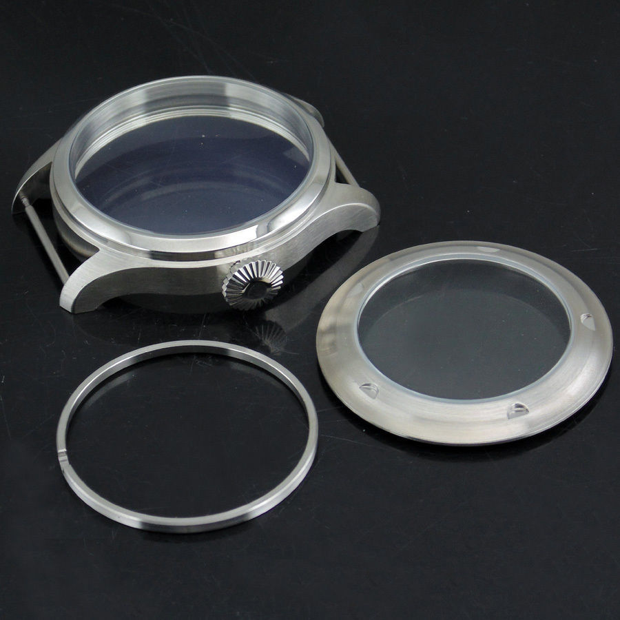 47mm 316L steel case fit eta 6497 6498 Seagull st36 movement parnis watch P75