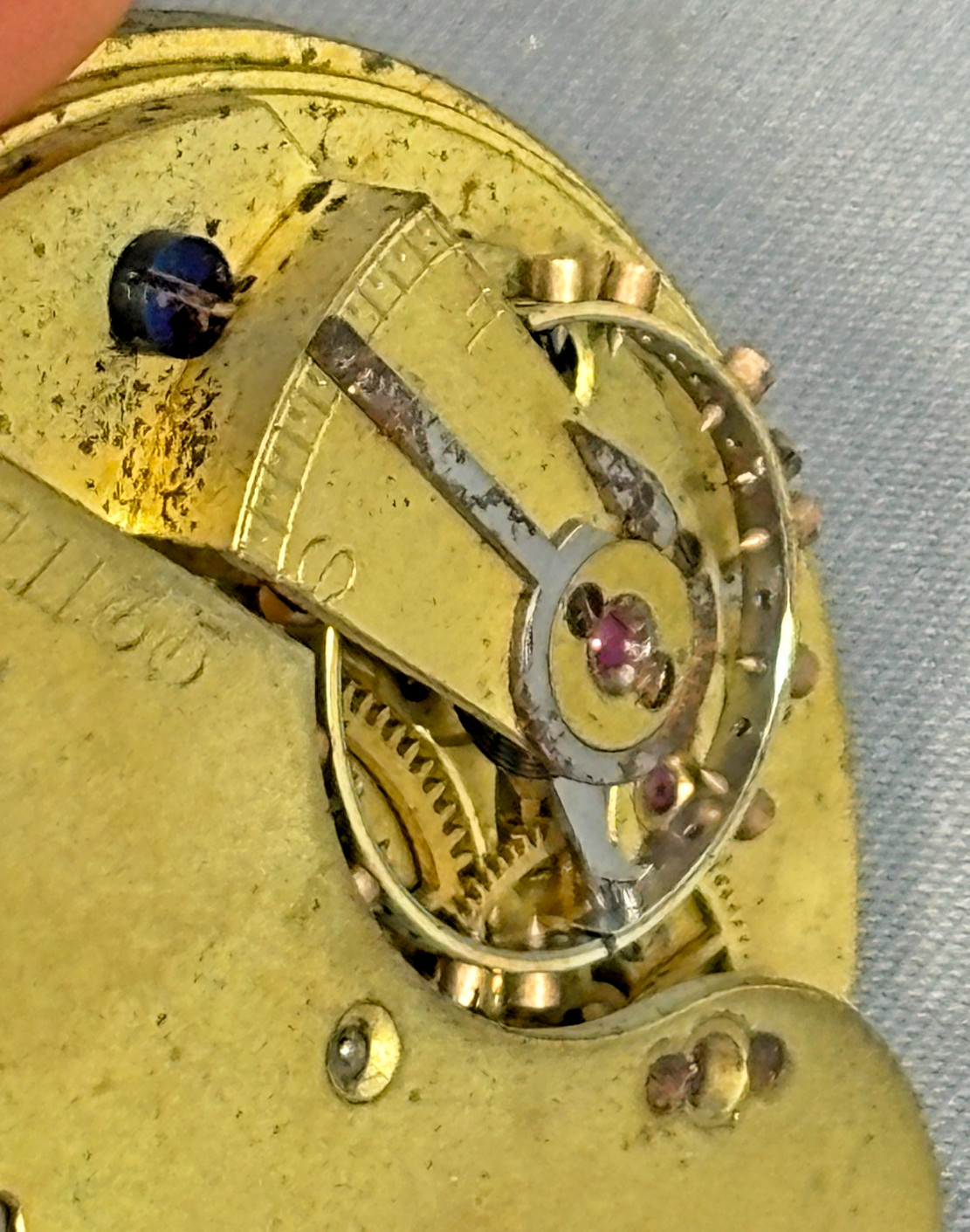 Antique English Lever Pocket Watch Movement Wright & Craighead for Restoration