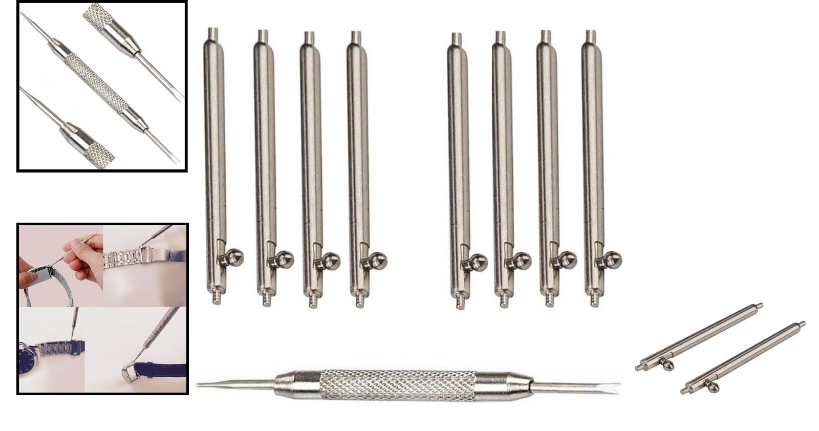 20mm Quick Release Spring Bars for Samsung Galaxy Watch – 8 Stainless Steel Pins