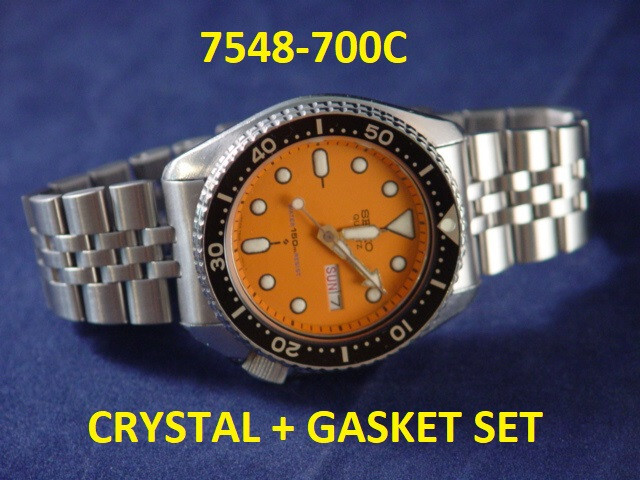 7548-700C Restoration Package: Crystal + Gaskets for your Dive Watch.