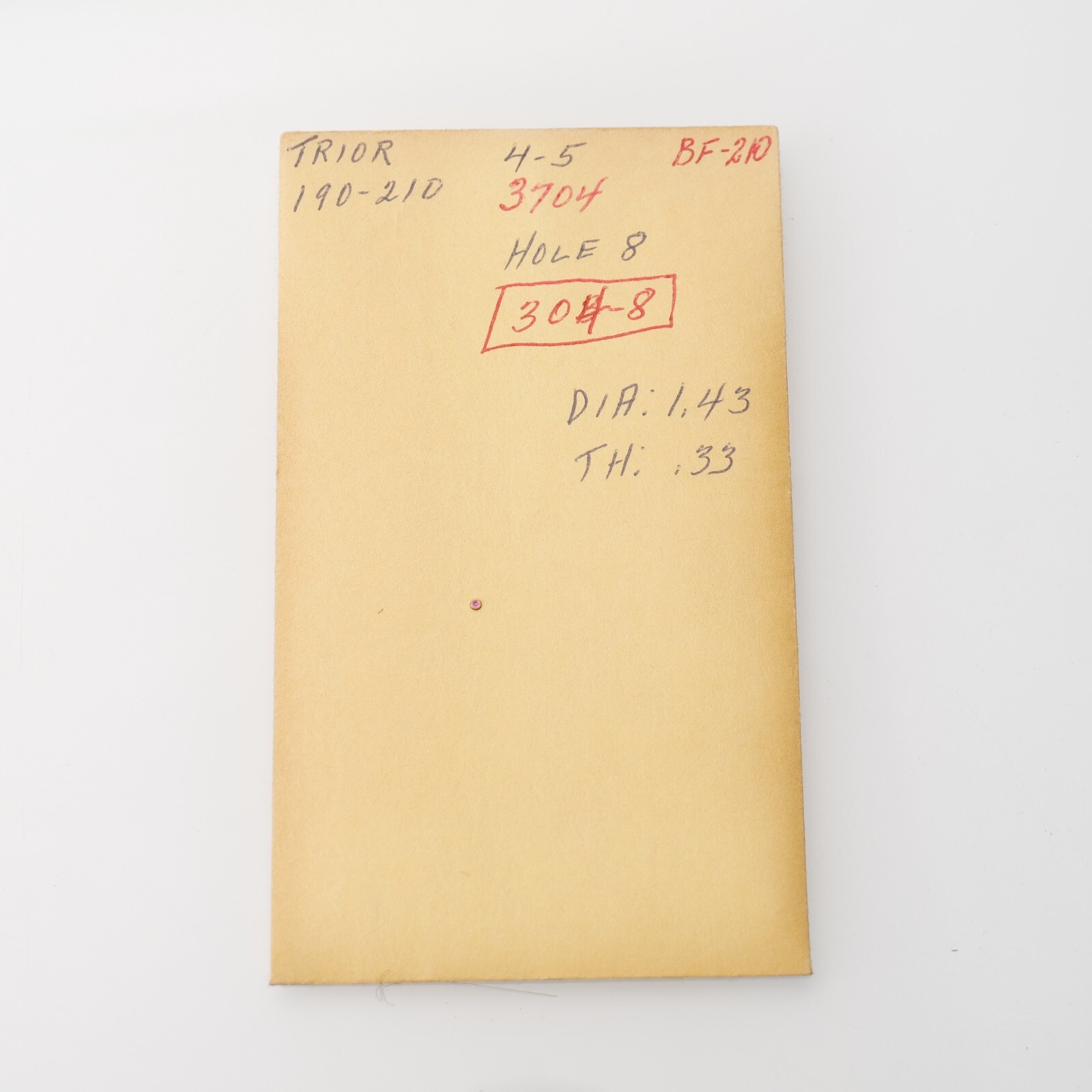 KIF Trior 190-210 – 1 piece Balance Jewel 304-8 Watch Part New Old Stock (C10R3)