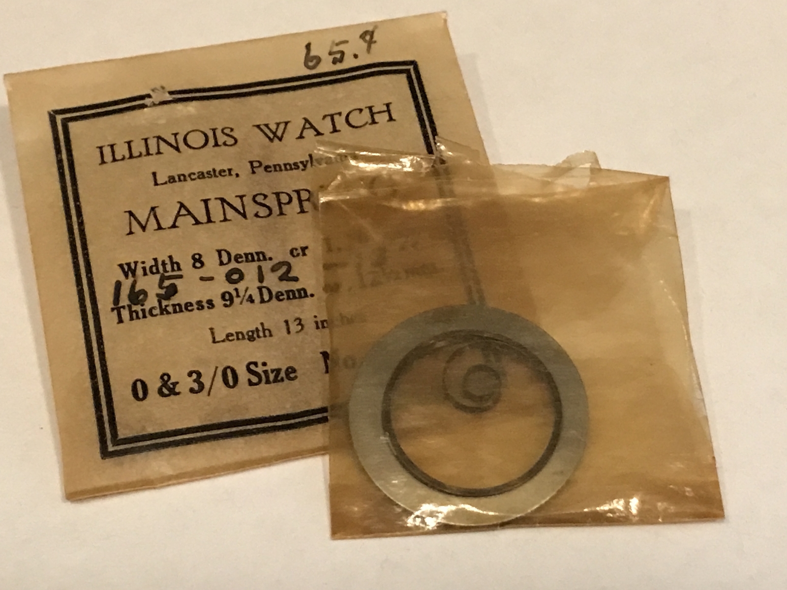 Illinois Factory Mainspring for 0s & 3/0s Movements No. 47357 – Steel