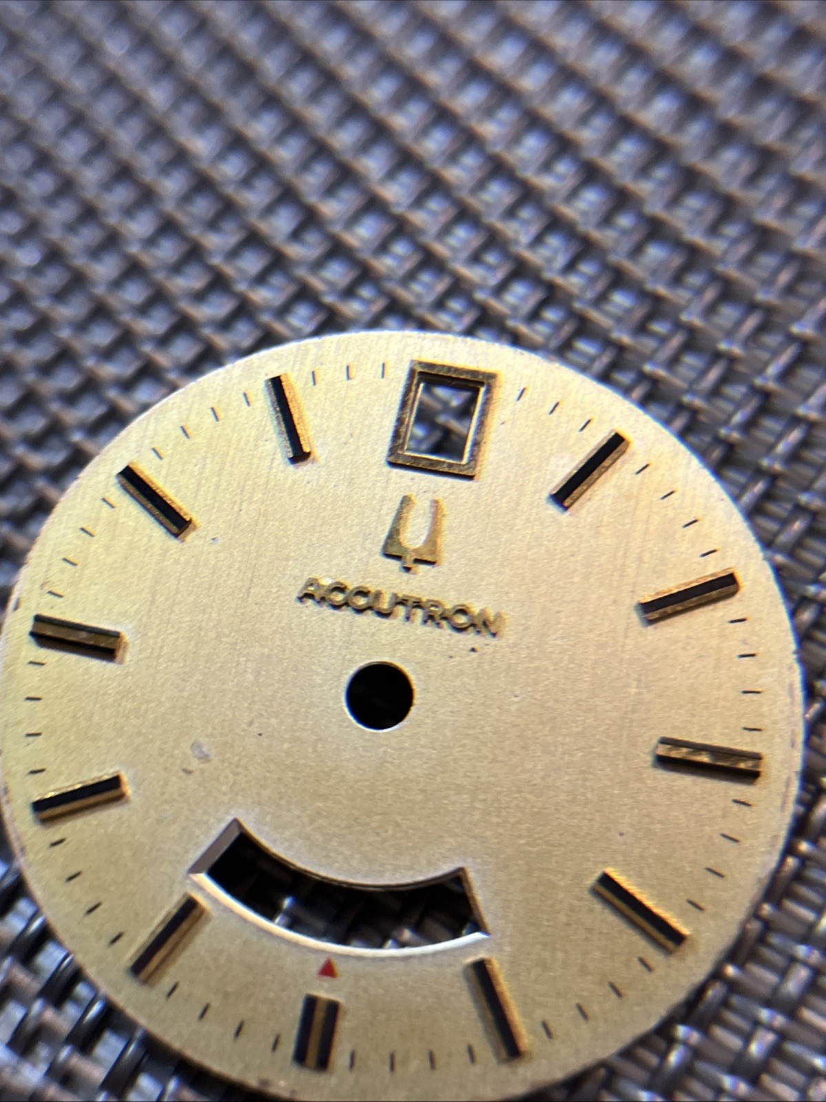 Vtg Bulova Accutron Watch Dial Date Windows Used 1960-1970
