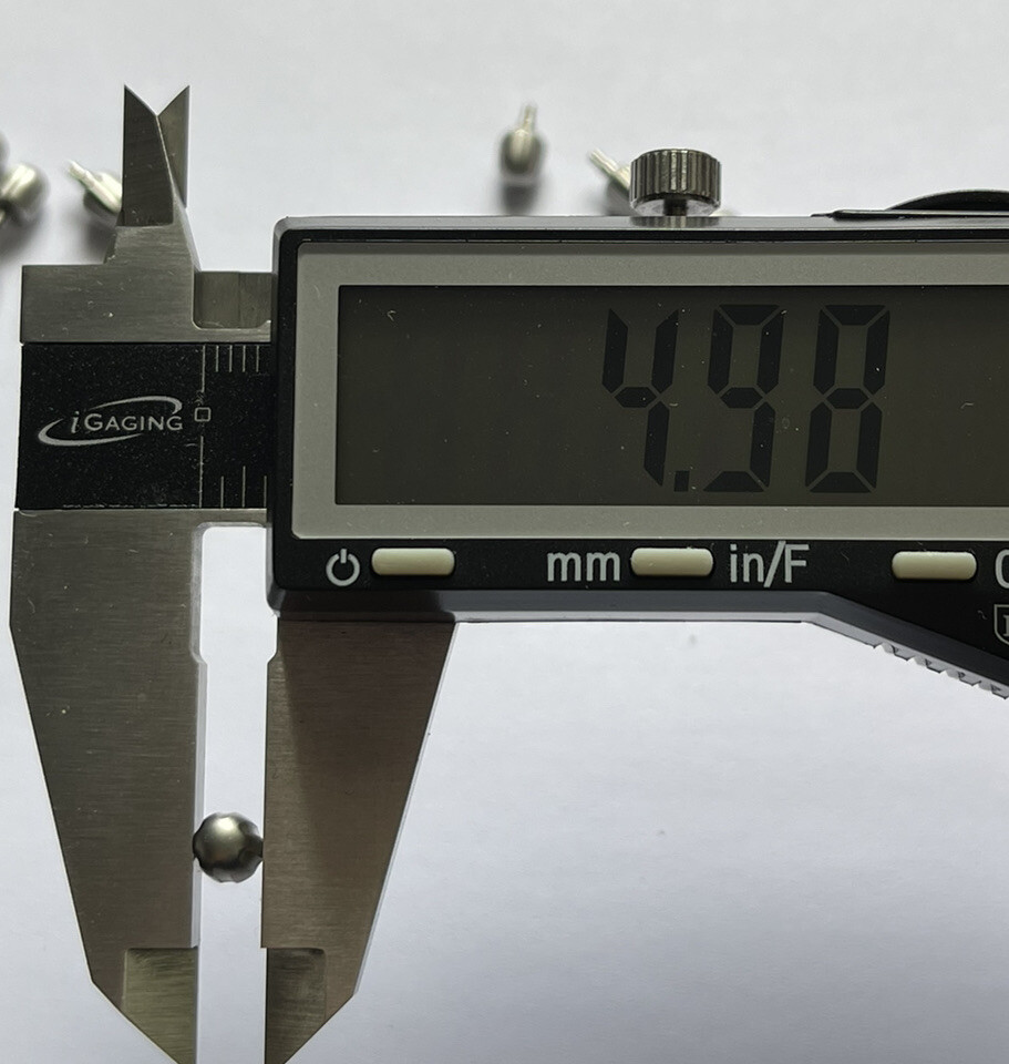 New 4.95mm Stainless Steel Screwdown Nike Watch Crown Titanium Look