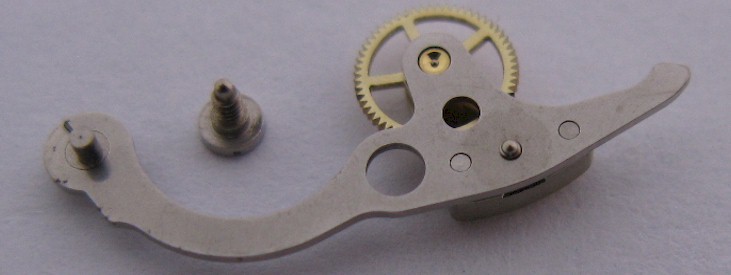 Omega 865 chronostop watch part 1723 coupling yoke mounted