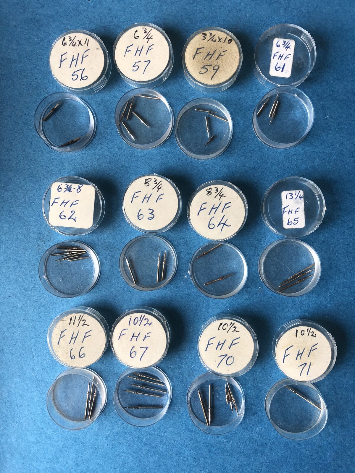 Vintage Watch Stems for FE , FEF, Felsa and FHF Watch movements as seen in photo