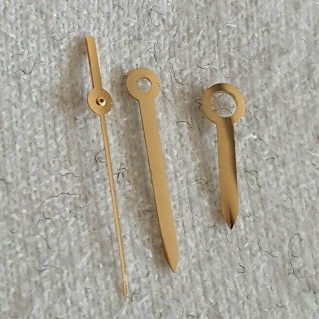ETA Caliber 956.412, 256.111 Gold Plated Hour, Minute and Center Second Hands
