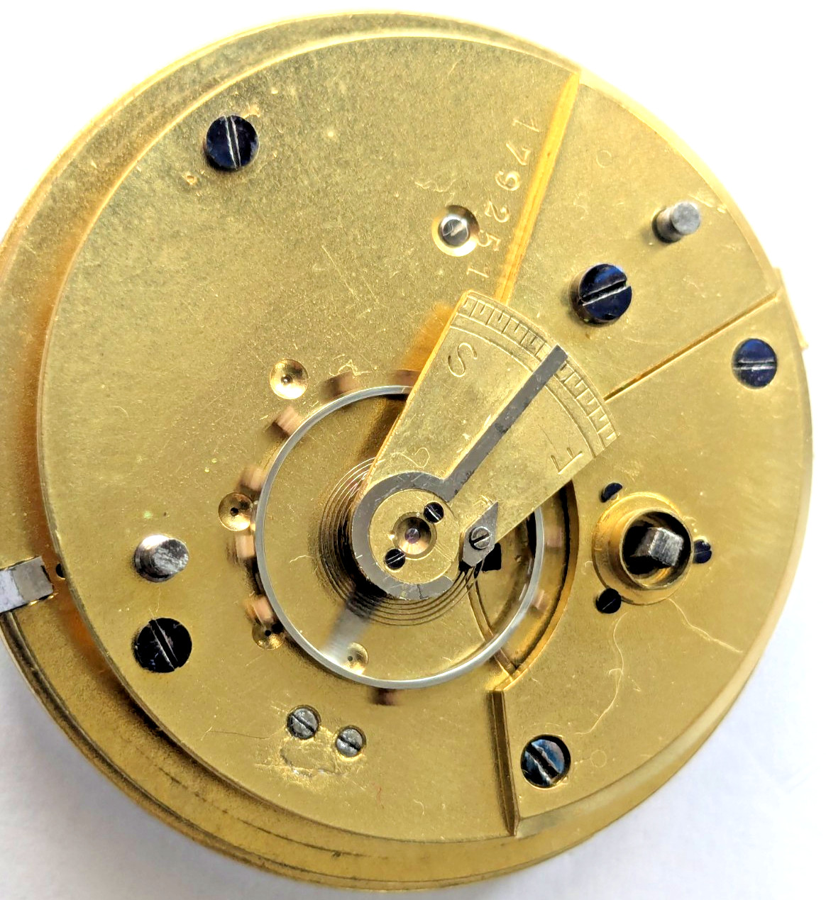 Antique English Lever Pocket Watch Movement Working Balance Parts 39.9mm EL23