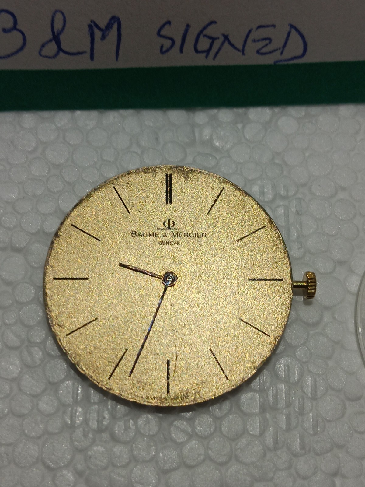 F. Piguet Movement Cal. 21, Made For Baume Mercier, w/Dial & Hands