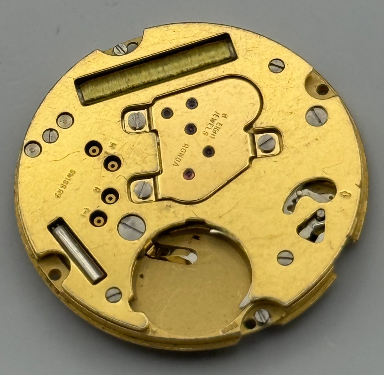 Ronda 1006 Watch Movement Quartz Swiss Date 8 Jewels Vintage Parts Repair 23.8mm
