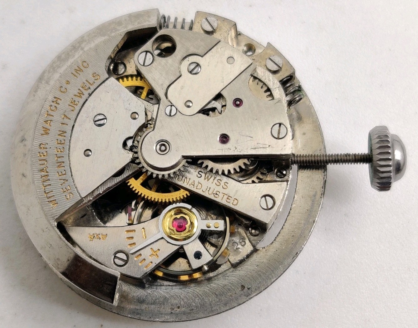 Vintage Wittnauer 11AWK 17 Jewel Bumper automatic movement Running