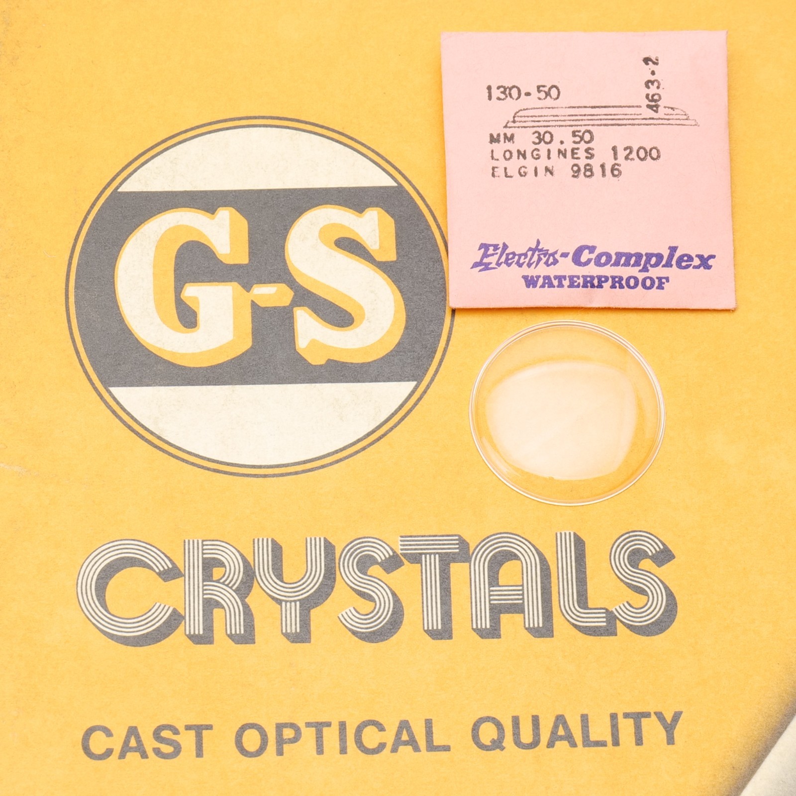NOS GS Watch Crystal PA463-2 Longines Admiral 1200 30.5mm New Old Stock (PA1D2)