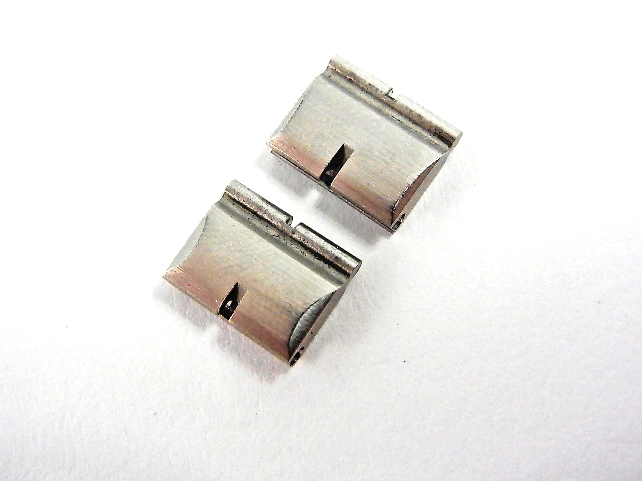 Cartier Santos 10mm Genuine 18K Gold SS Link Push Pin Bracelet Parts 2pcs Set EX